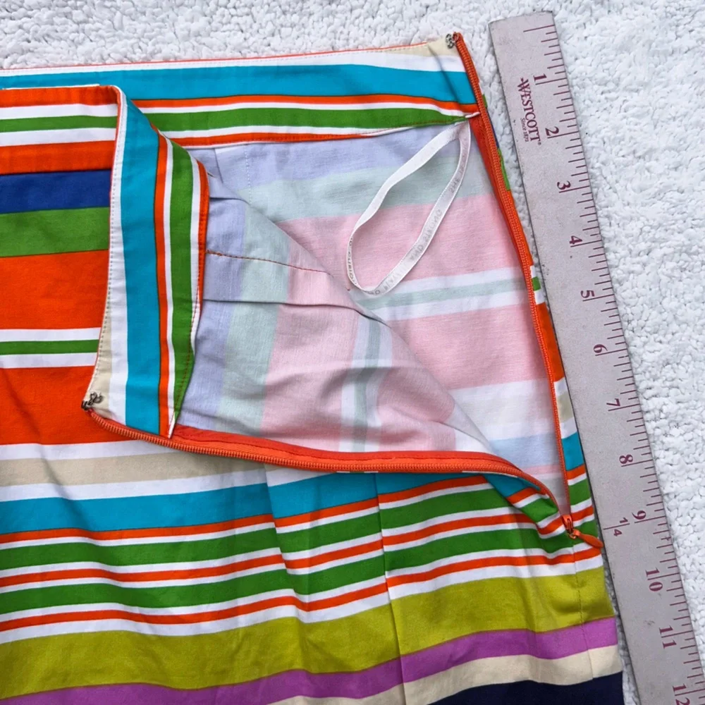 Kate Spade mini skirt striped cotton women’s size 10 Barry ‘skirt the rules’